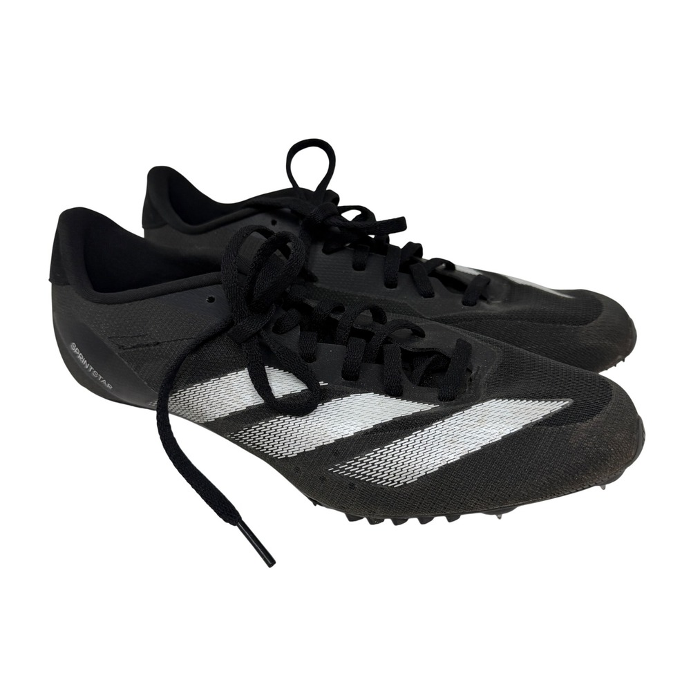 Adidas SprintstarTrack Spikes Black Silver Sprinting Shoes IG9908 Mens 7.5